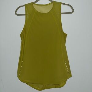 Reflective yellow Lululemon workout tank top